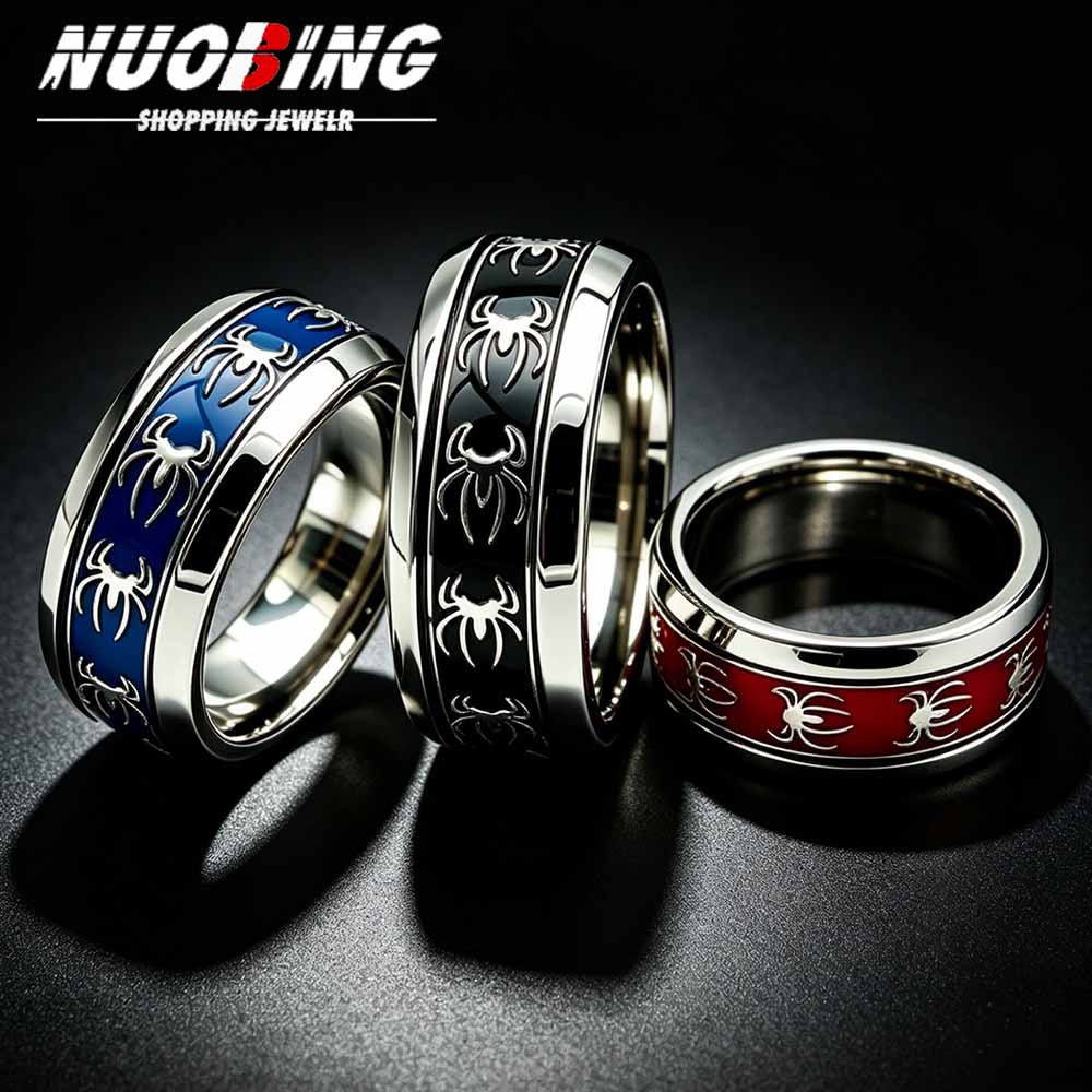 Initial Ring Custom - 新しいヴィンテージパンクスパイダーリング 316L ステンレス鋼ゴシックバイカー単一動物リング男性女性パーティージュエリーギフト卸売