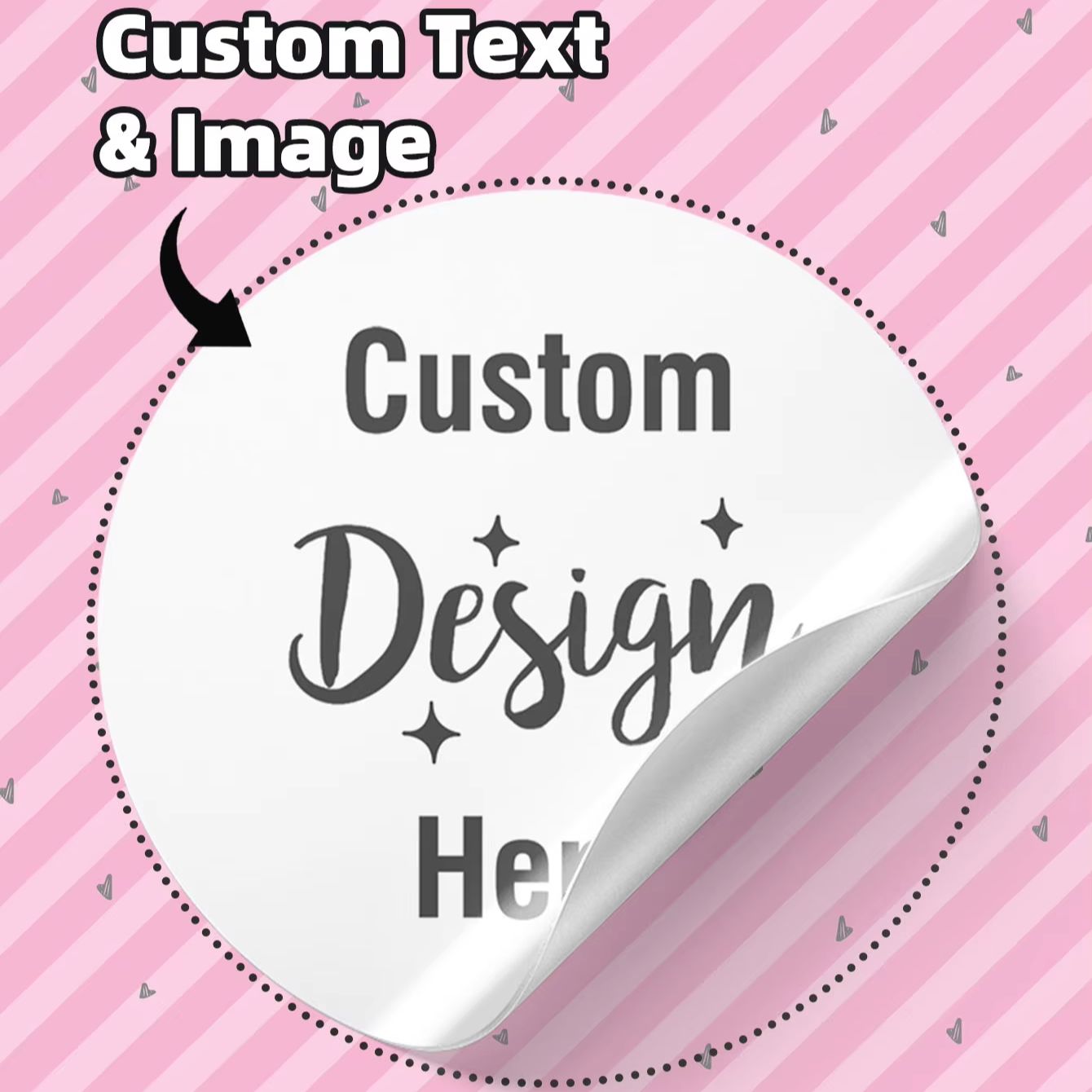 Personalised Candle Label - 3/5/6CMカスタム防水丸型ステッカー、ブランドロゴ、キャンドルジャー、クラフトバッグ、封筒ラベル用カスタム画像テキストクラフトタグ