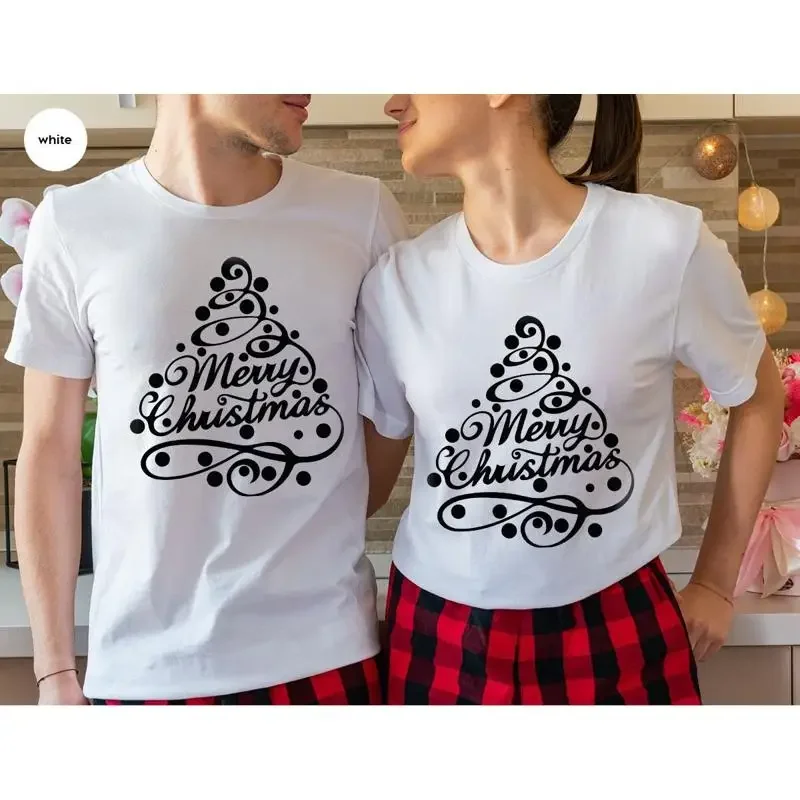 Family Tree Print - メリークリスマス Tシャツ ツリー ホリデー クリスマス 家族お揃い