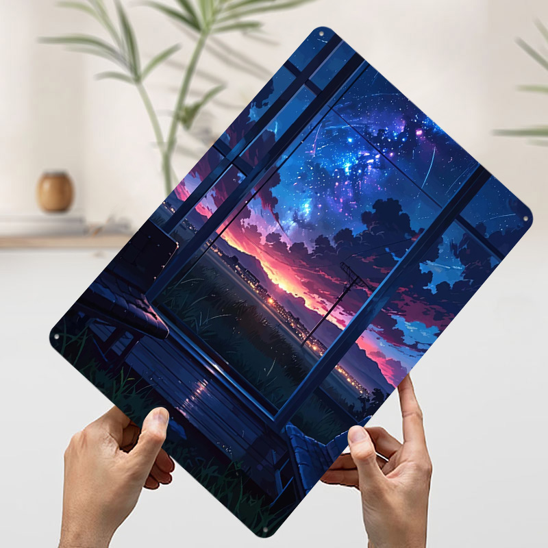 アニメ風の星空の夜景プリントポスター、カスタマイズされたレト - Custom Night Sky のレビューと価格