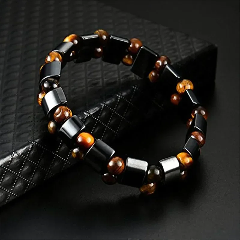 天然石二重層タイガーアイリンパ解毒ブレスレット男性と女性のた - Coordinates Bracelet のレビューと価格