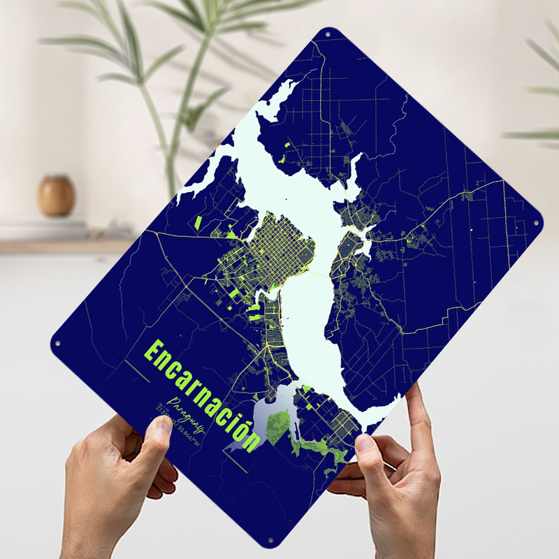 エンカーナシオン装飾ホームデコレーションアイテムパラグアイ都 - Custom Map Poster のレビューと価格