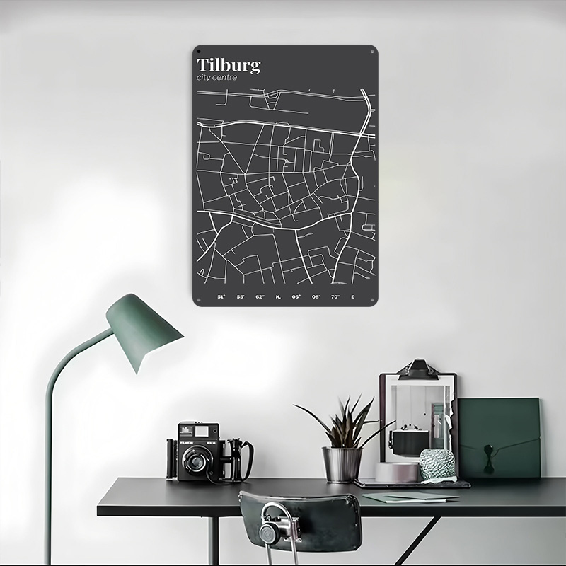 ティルブルグ市中心地地図プリントポスターカスタマイズされたレ - Custom Map Poster のレビューと価格