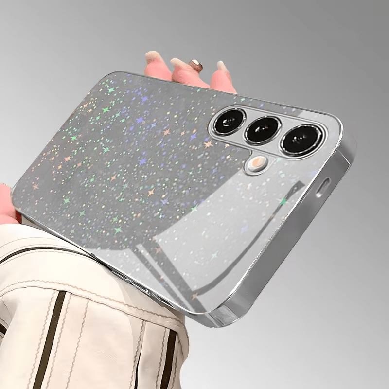まばゆい夜空の星模様の電気メッキガラス製スマホケース、Sam - Custom Night Sky のレビューと価格