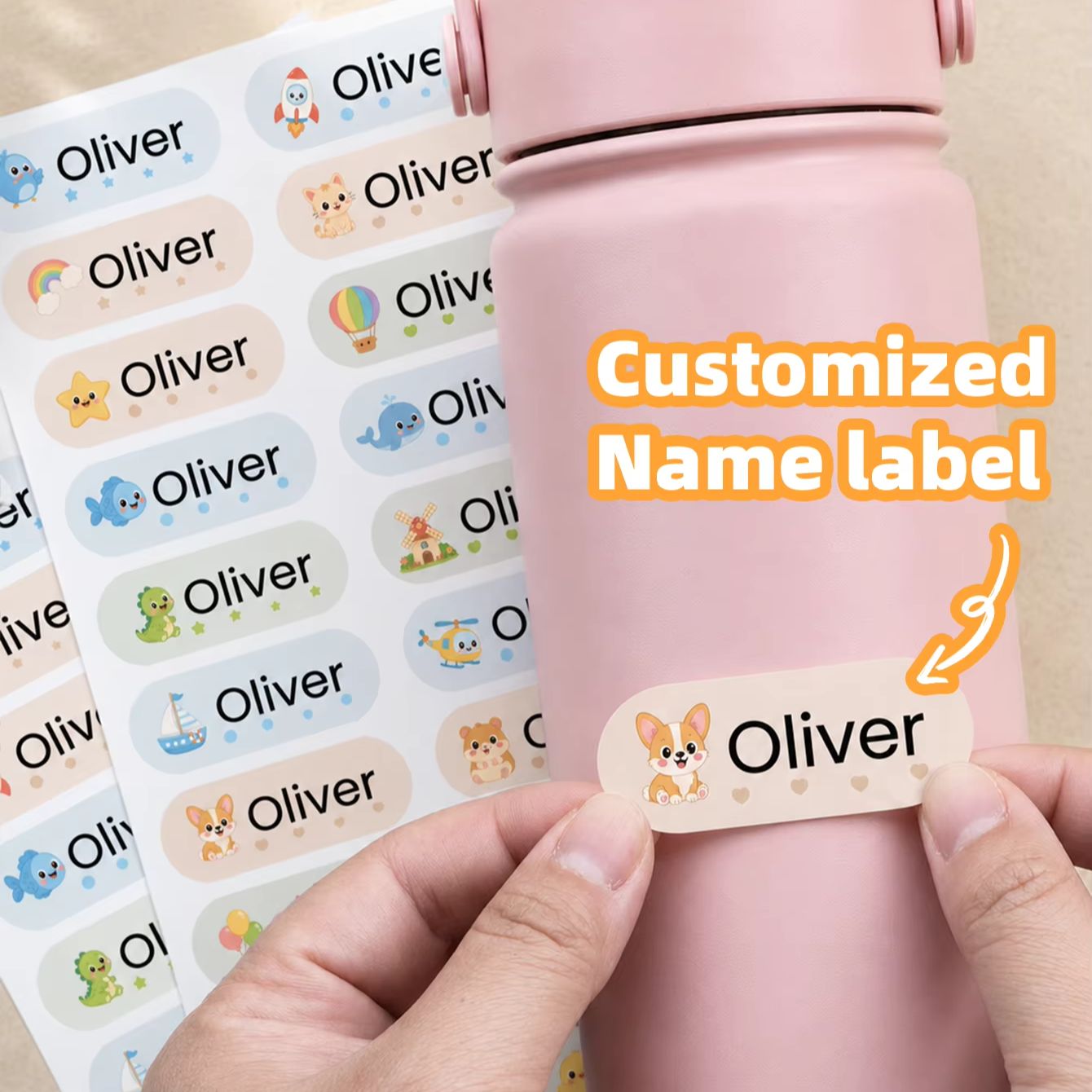 1-400枚のカスタム漫画名前ステッカー、ギフトバッグ、封筒 - Personalised Candle Label のレビューと価格