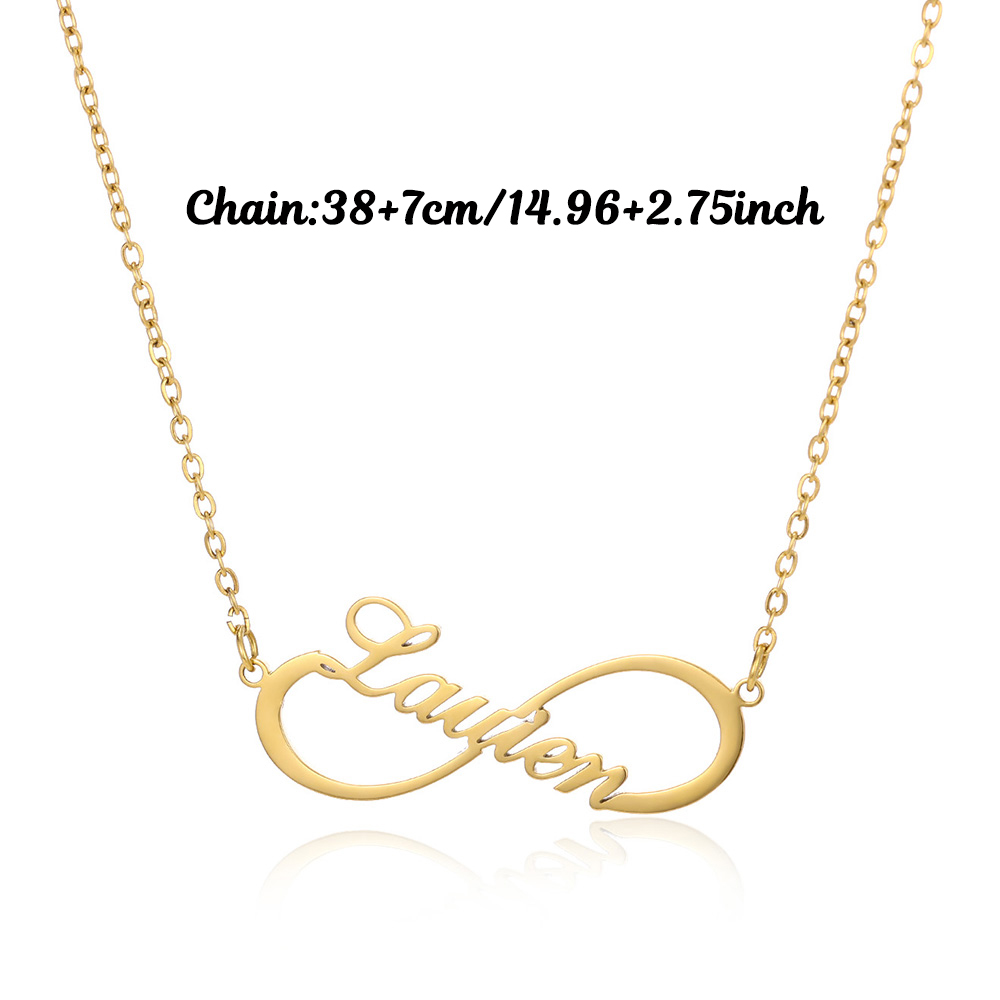 カスタム名インフィニティネックレス女性家族マザーパーソナライ - Name Necklace Custom のレビューと価格