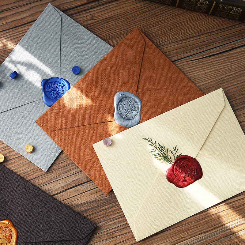 結婚式の招待状用の10/ピース/ロットエンベロープ合成皮革 - Wax Seal Letter Kit のレビューと価格
