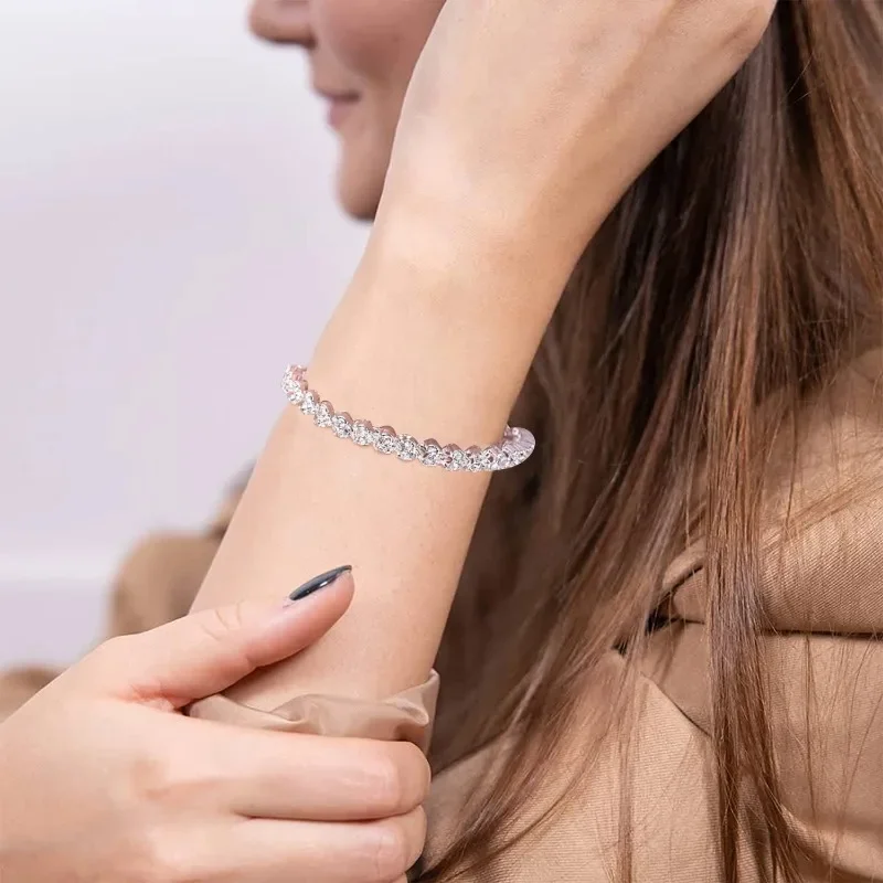 ファッション女性のクリスタルブレスレットゴールドとシルバーロ - Coordinates Bracelet のレビューと価格