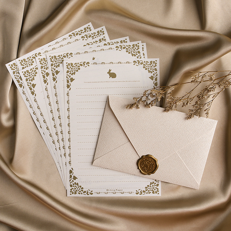 リネンブラウン紙封筒紙セット10枚、レトロなスタイル、クリス - Wax Seal Letter Kit のレビューと価格