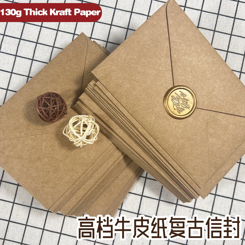 50 個クラフト茶色の紙封筒 108 × 158 ミリメート - Wax Seal Letter Kit のレビューと価格