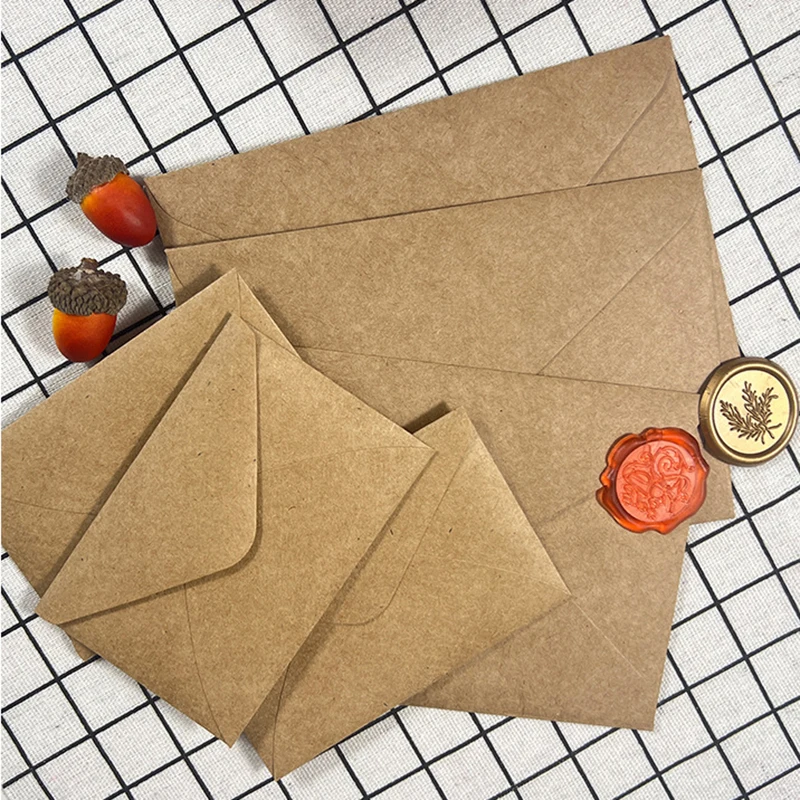 50 個クラフト茶色の紙封筒 108 × 158 ミリメート - Wax Seal Letter Kit のレビューと価格